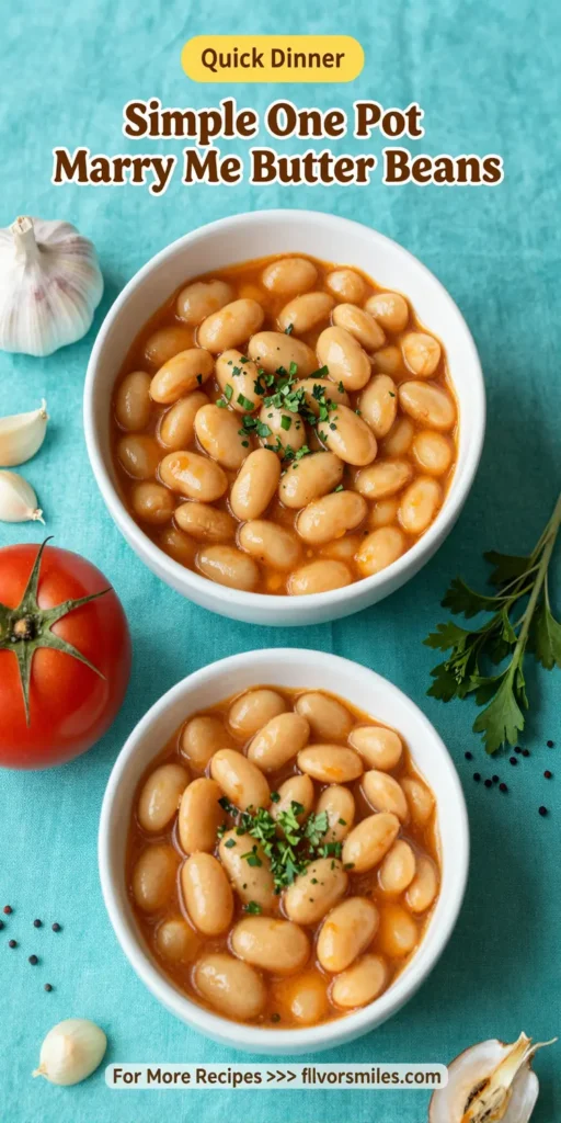 Simple One Pot Marry Me Butter Beans
