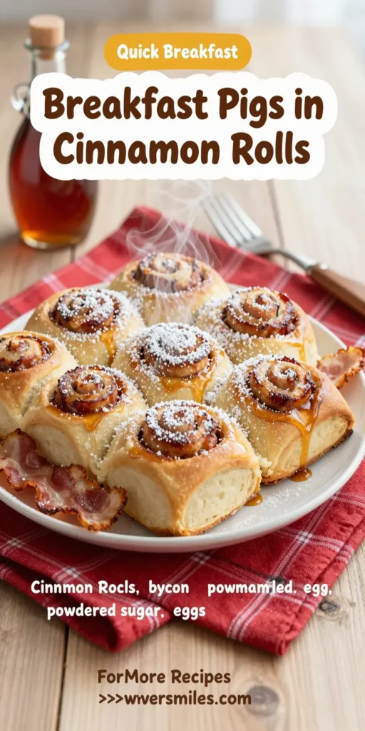 Breakfast Pigs in Cinnamon Rolls