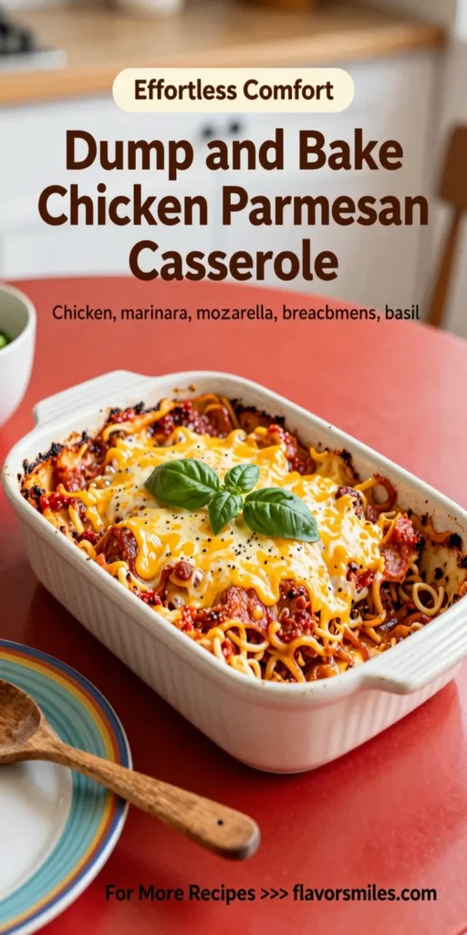 Dump and Bake Chicken Parmesan Casserole