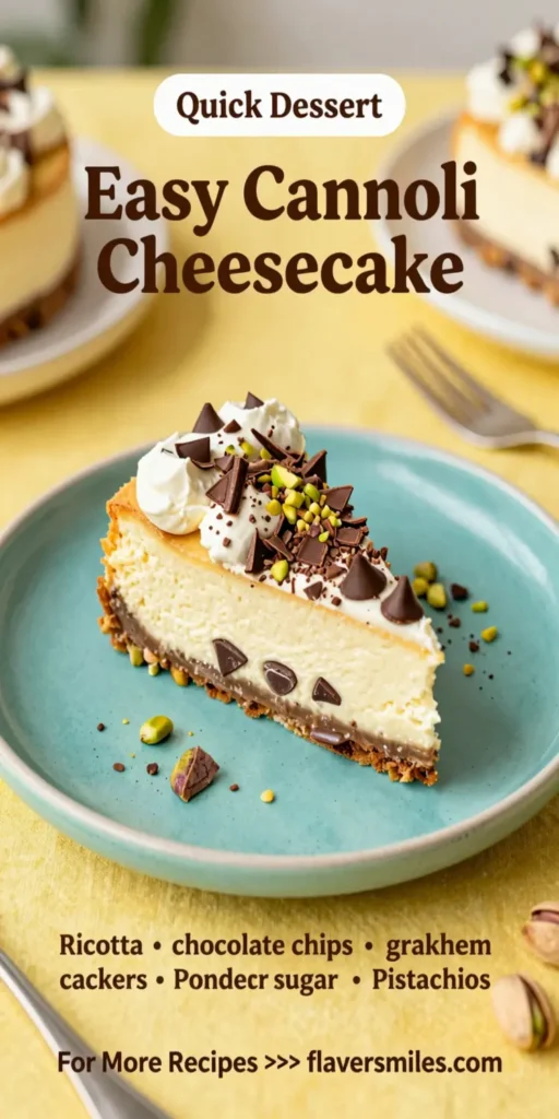 Easy Cannoli Cheesecake