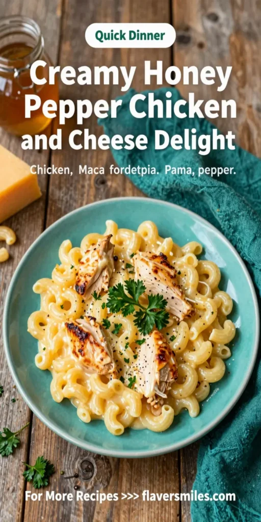 Creamy Honey Pepper Chicken Mac and Cheese Delight