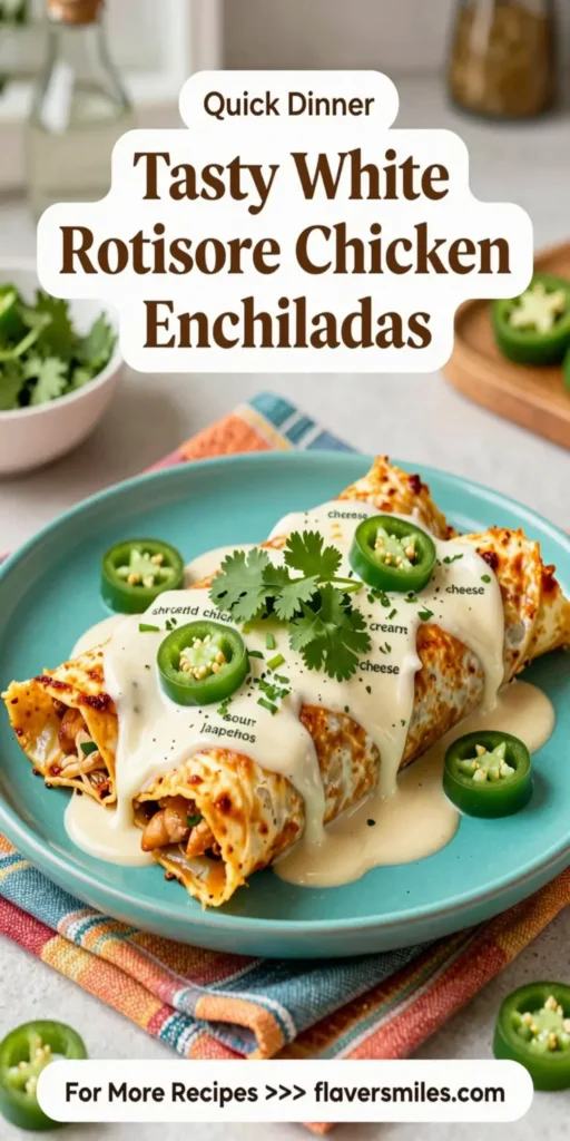 Tasty White Rotisserie Chicken Enchiladas