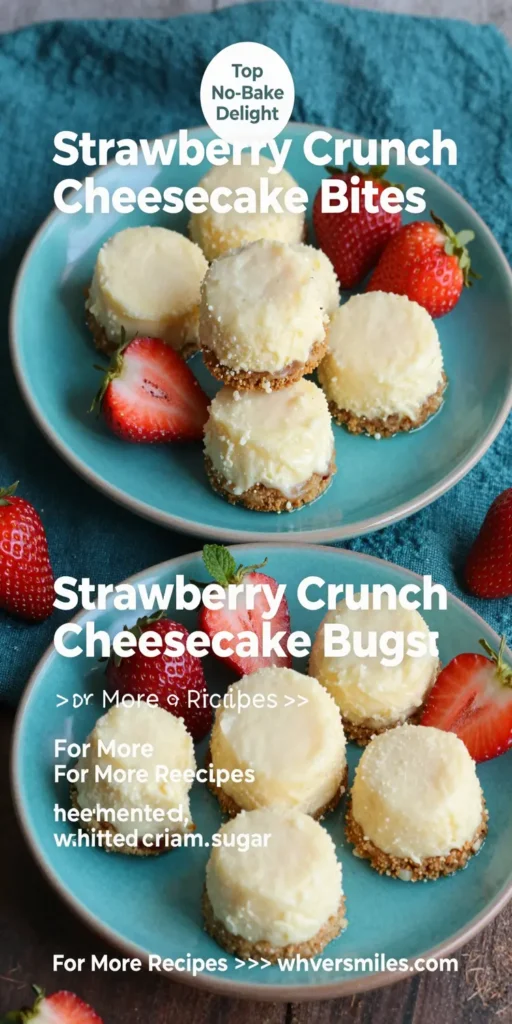 Strawberry Crunch Cheesecake Bites