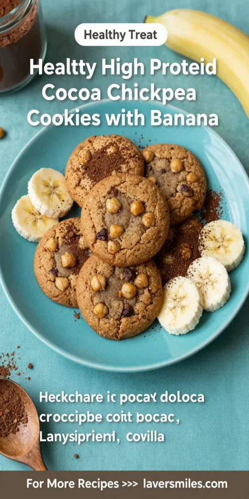 Healthy High Protein Cocoa Chickpea Cookies with Banana