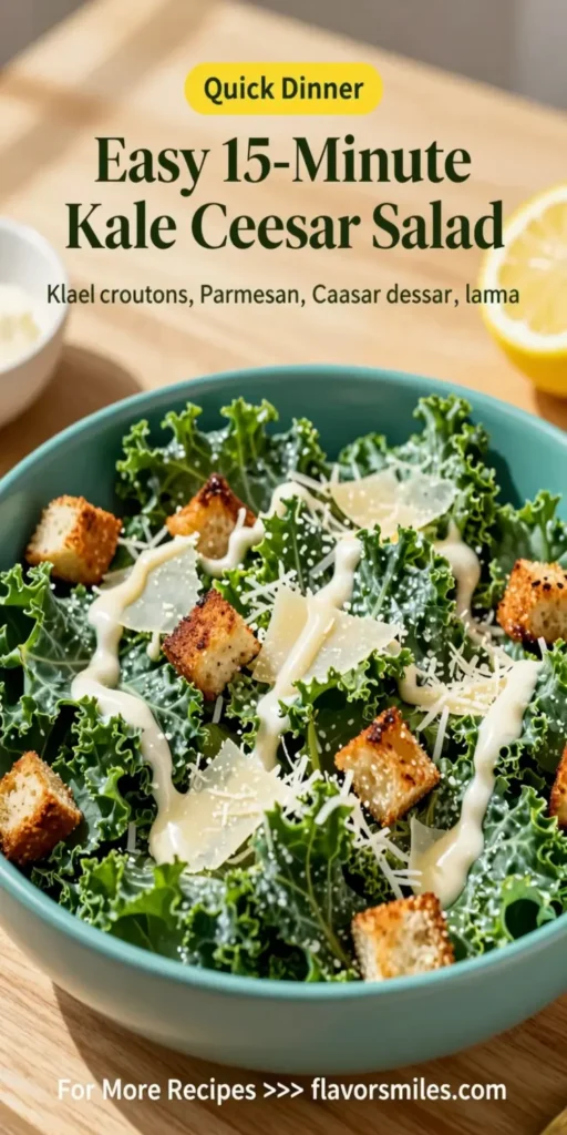 Easy 15-Minute Kale Caesar Salad