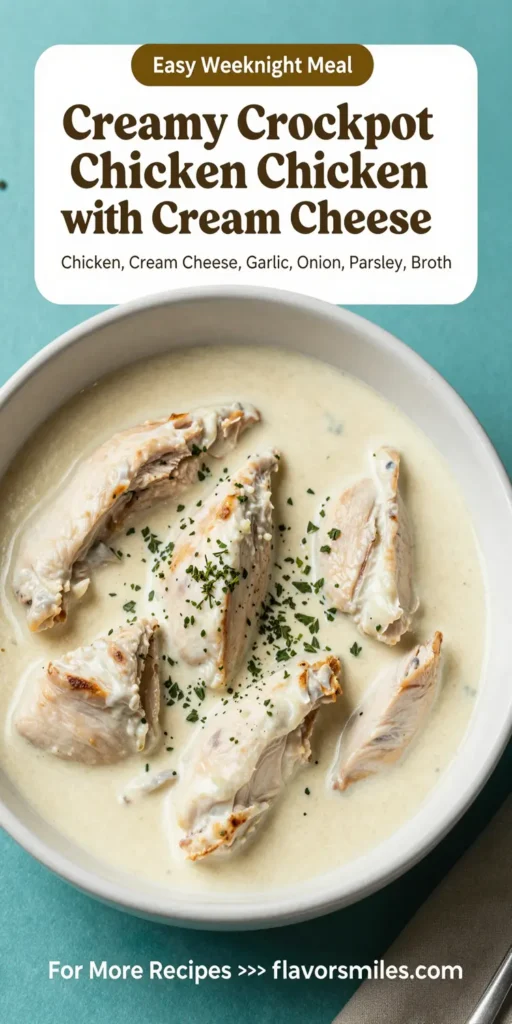 Creamy Crockpot Chicken with Cream Cheese