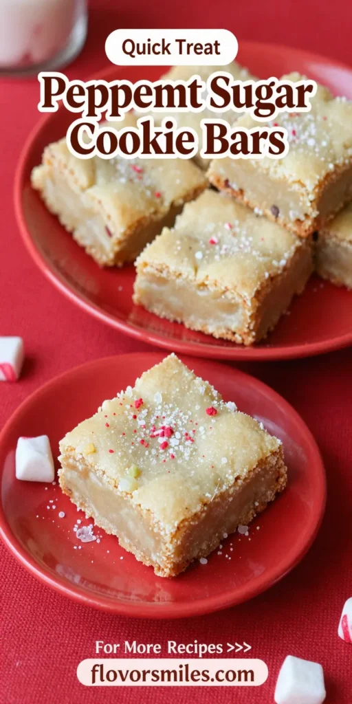 Peppermint Sugar Cookie Bars