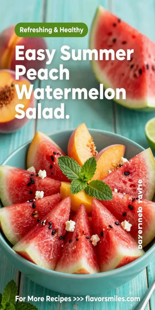 Easy Summer Peach Watermelon Salad