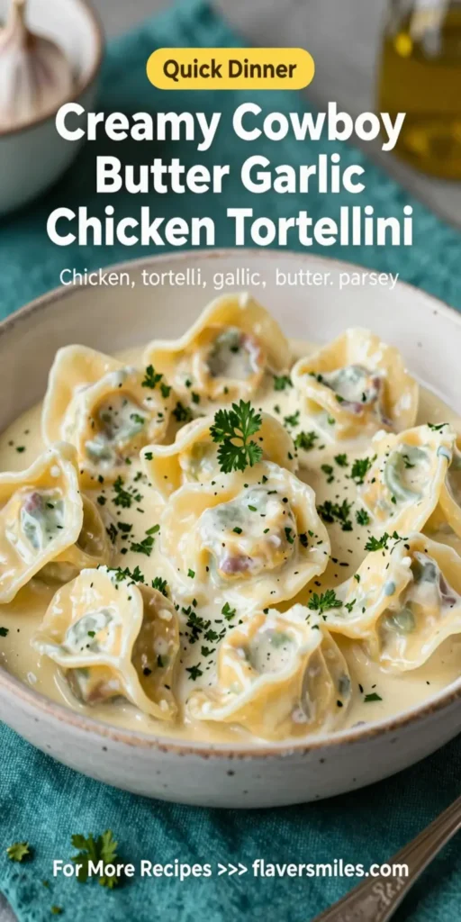 Make Creamy Cowboy Butter Garlic Chicken Tortellini Fast