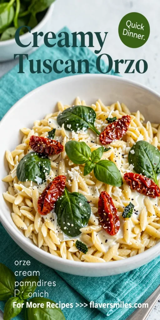 Creamy Tuscan Orzo