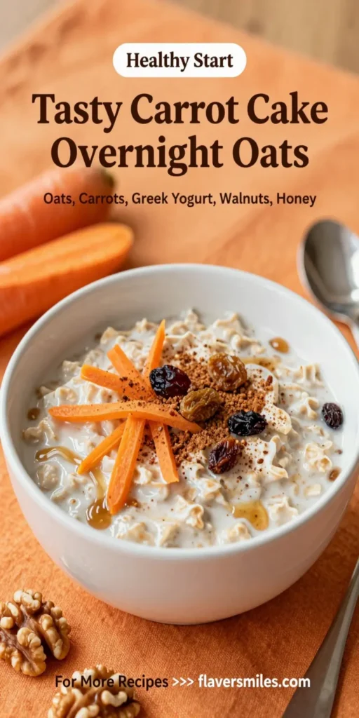 Tasty Carrot Cake Overnight Oats