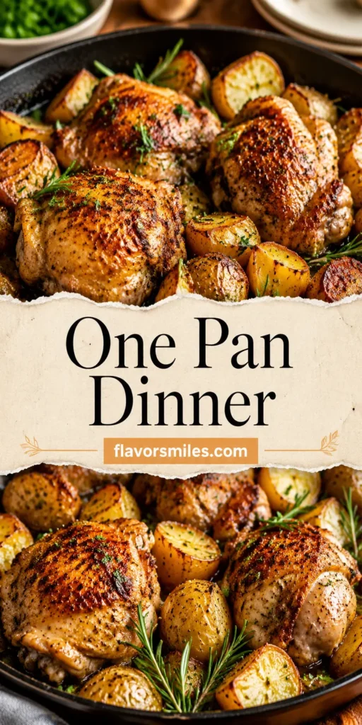 Easy One Pan Dinner with Chicken and Potatoes