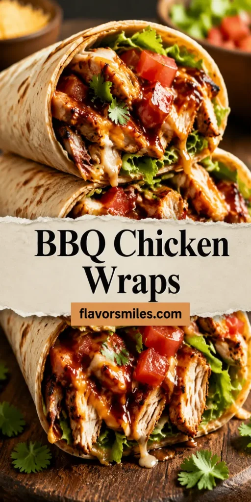 BBQ Chicken Wraps for 4th of July Lunch