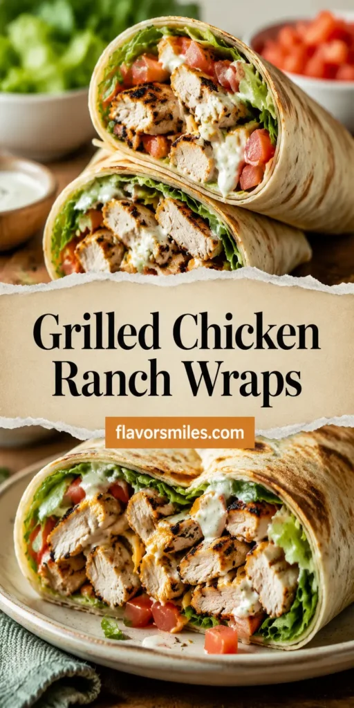Grilled Chicken Ranch Wraps for Meal Prep