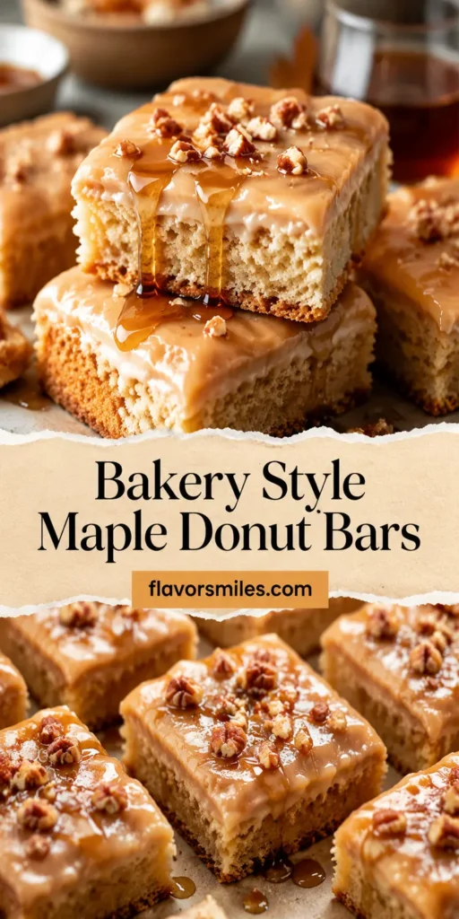 Bakery Style Maple Donut Bars for Brunch Parties
