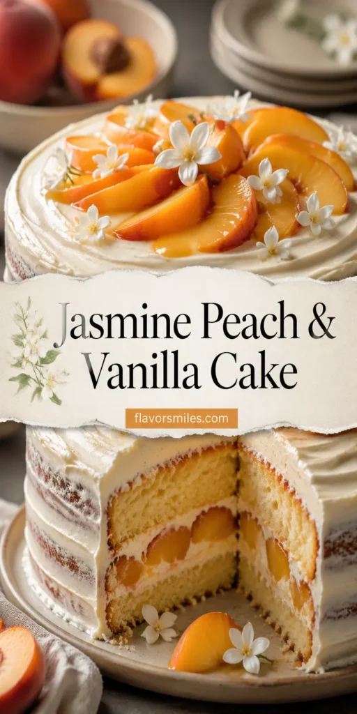 Jasmine Peach and Vanilla Cake for Summer Brunch