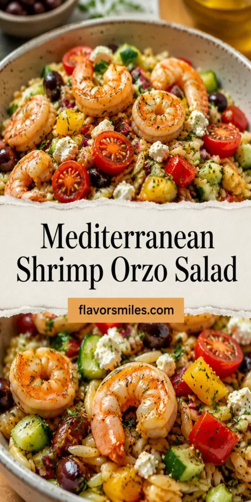 Mediterranean Shrimp Orzo Salad for Hot Days