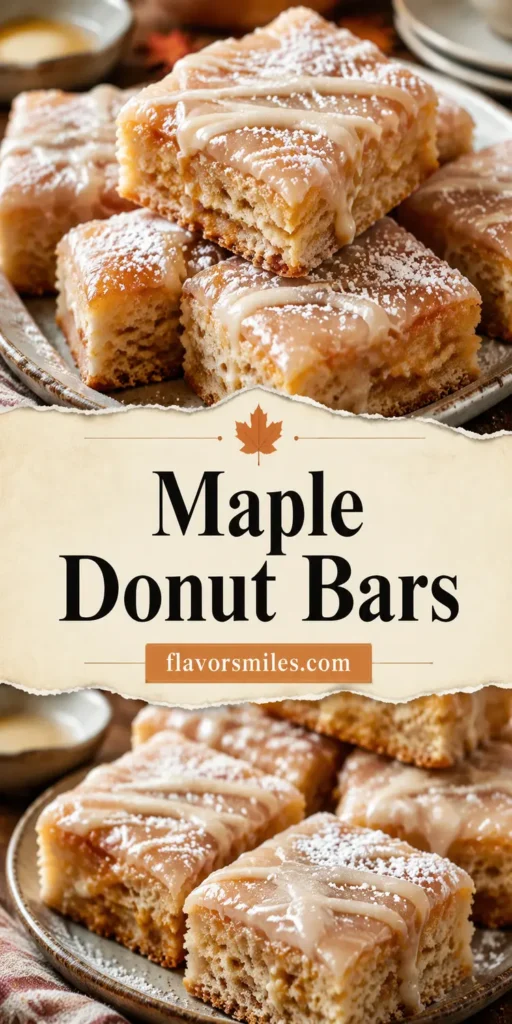 Maple Donut Bars with Sweet Vanilla Glaze