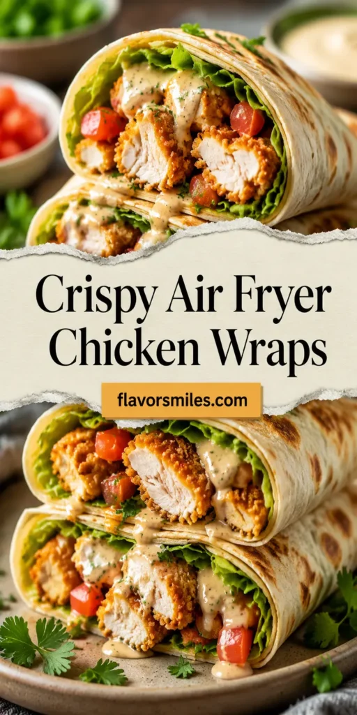 Crispy Air Fryer Chicken Wraps for Family Dinner