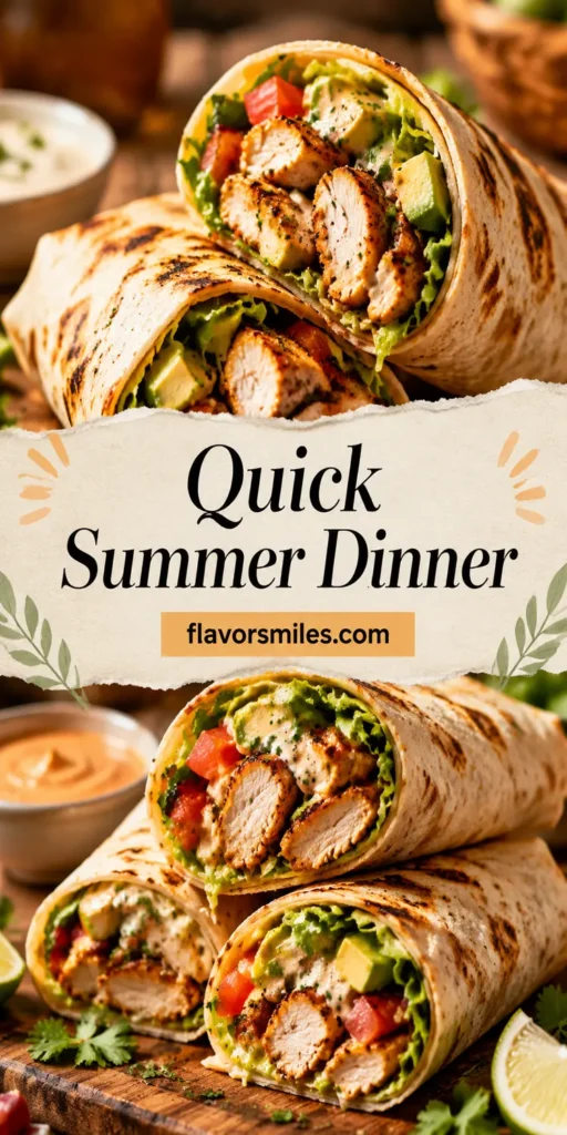 Quick Summer Dinner with Chicken Wraps