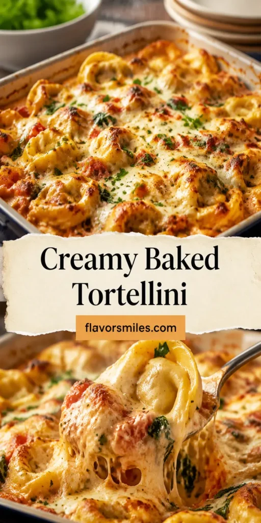 Creamy Baked Tortellini Casserole for Family Dinner