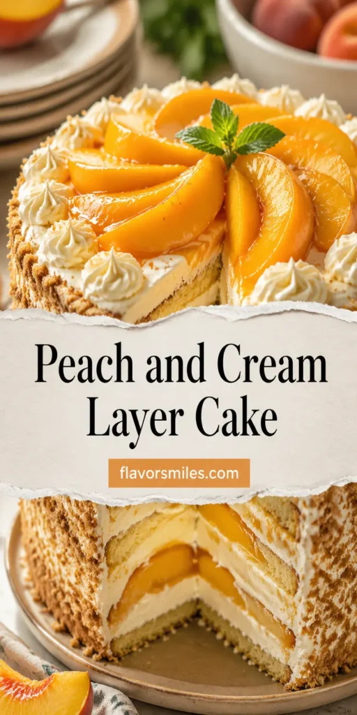 Peach and Cream Layer Cake for Birthday Parties