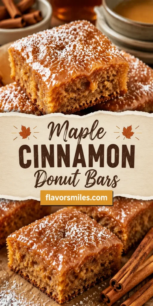 Maple Cinnamon Donut Bars with Brown Sugar Glaze