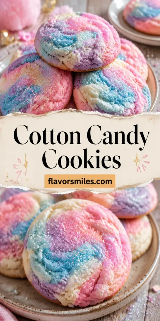Cotton Candy Cookies for Birthday Parties