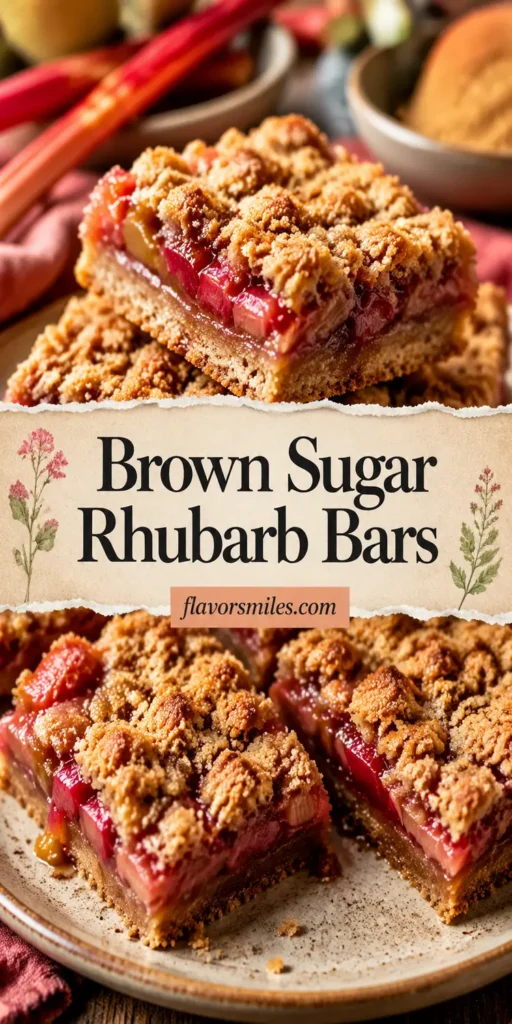 Brown Sugar Rhubarb Bars for Family Dessert