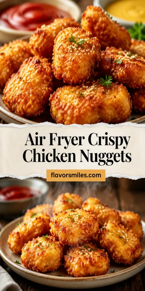 Air Fryer Crispy Chicken Nuggets for Kids Dinner