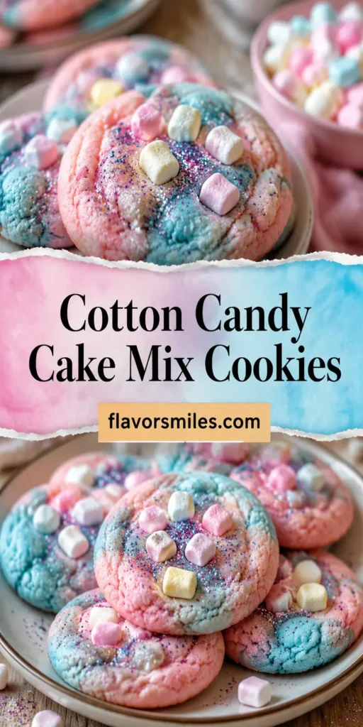 Cotton Candy Cake Mix Cookies for Easy Baking