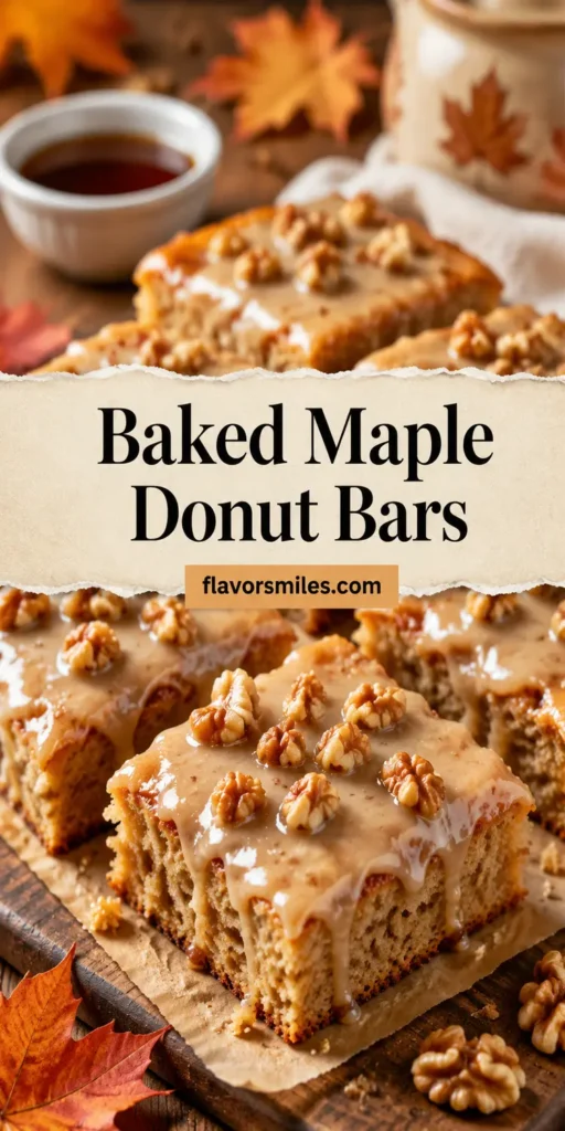 Baked Maple Donut Bars for Fall Brunch