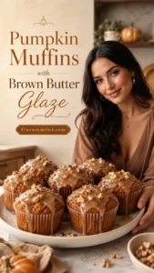 Pumpkin Muffins with Brown Butter Glaze