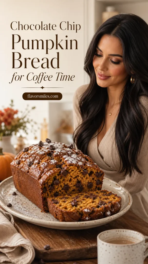 Chocolate Chip Pumpkin Bread for Coffee Time