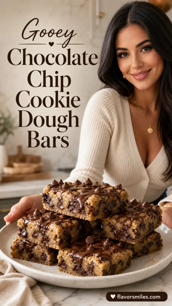 Gooey Chocolate Chip Cookie Dough Bars