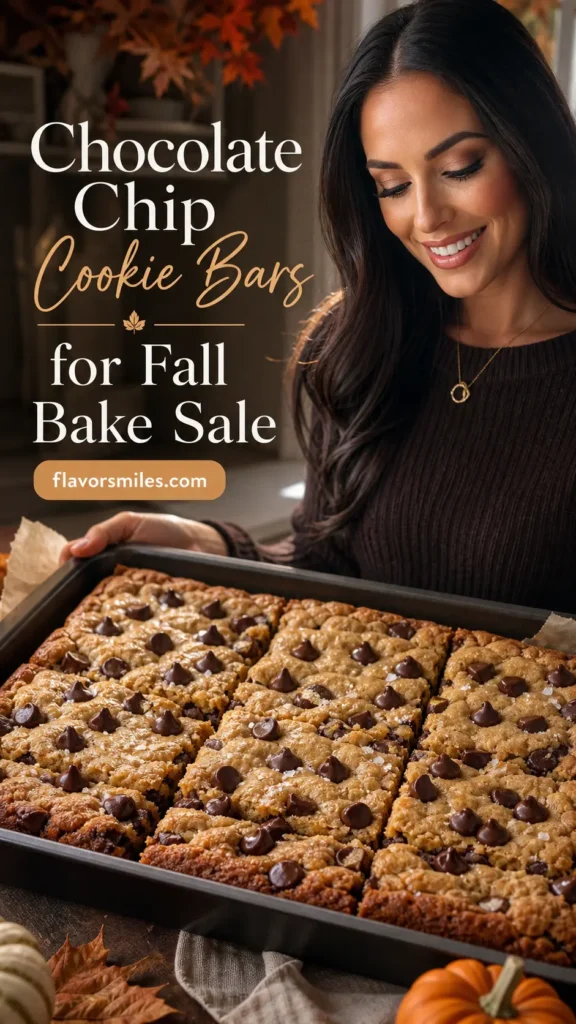 Chocolate Chip Cookie Bars for Fall Bake Sale