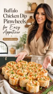Buffalo Chicken Dip Pinwheels for Easy Appetizer