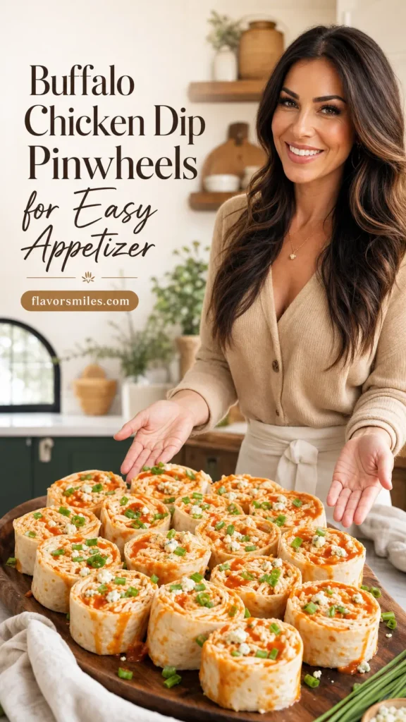 Buffalo Chicken Dip Pinwheels for Easy Appetizer