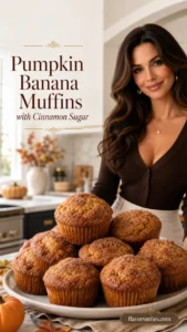 Pumpkin Banana Muffins with Cinnamon Sugar