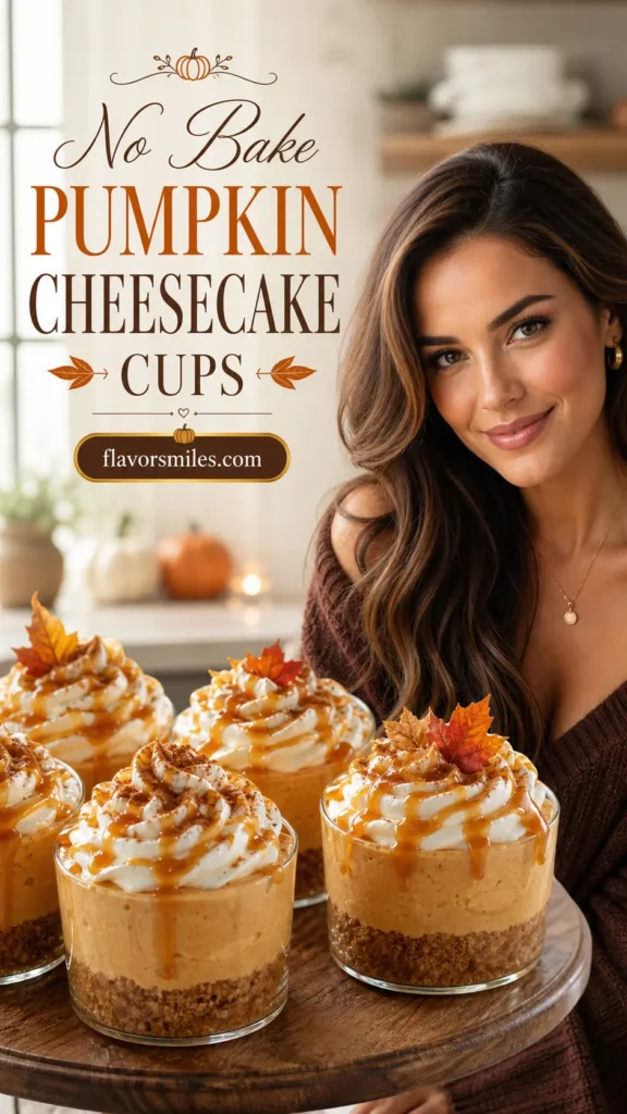No Bake Pumpkin Cheesecake Cups