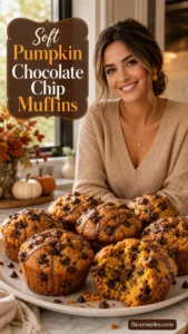 Soft Pumpkin Chocolate Chip Muffins