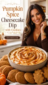 Pumpkin Spice Cheesecake Dip with Cookies
