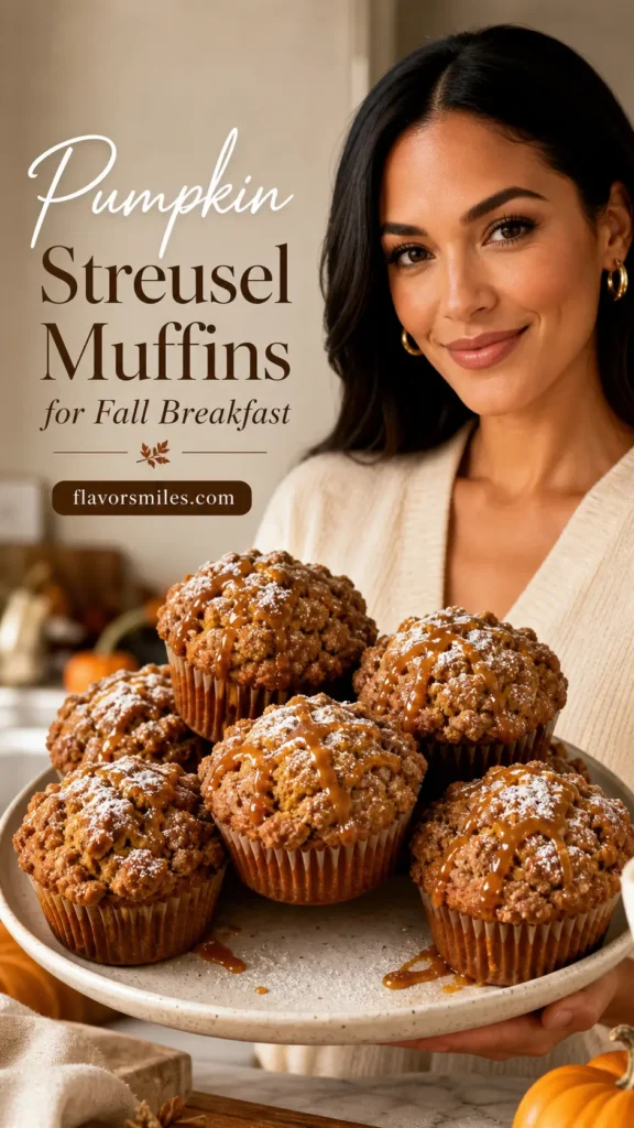 Pumpkin Streusel Muffins for Fall Breakfast