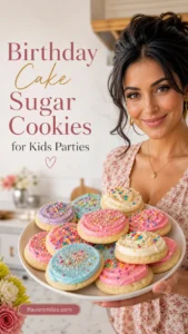 Birthday Cake Sugar Cookies for Kids Parties