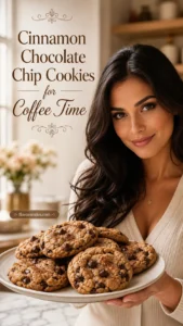 Cinnamon Chocolate Chip Cookies for Coffee Time