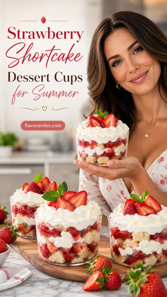 Strawberry Shortcake Dessert Cups for Summer
