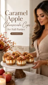 Caramel Apple Cheesecake Cups for Fall Parties