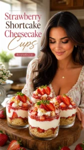 Strawberry Shortcake Cheesecake Cups