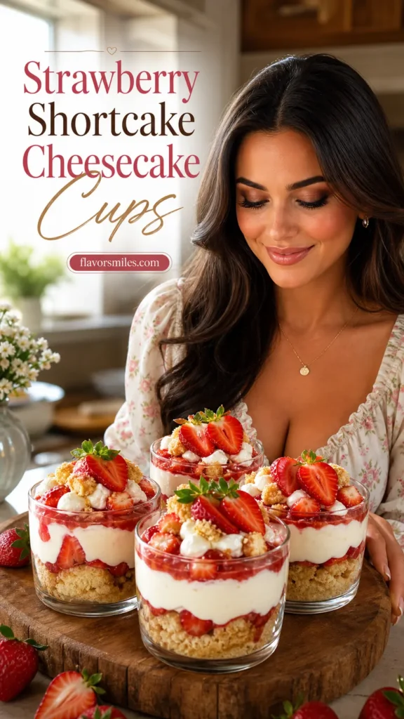 Strawberry Shortcake Cheesecake Cups