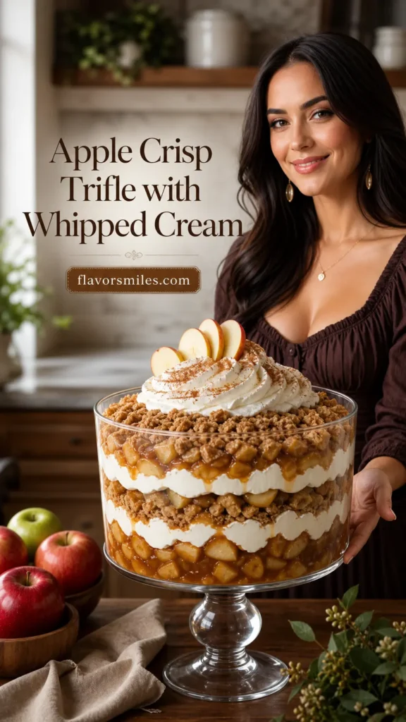 Apple Crisp Trifle with Whipped Cream
